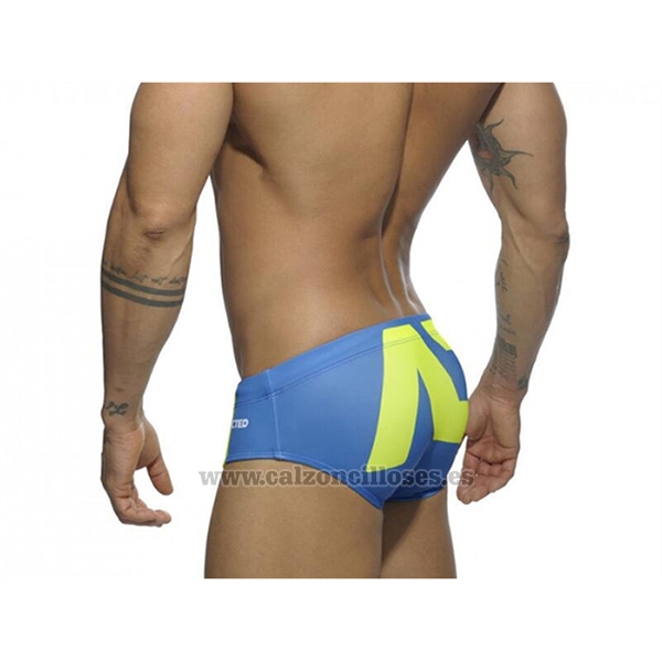 Slip Natacion Addicted Hombre Azul Amarillo 
